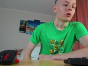 Excited Twink Evgeny Cum 3 Times This Day!