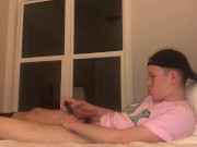 19 year old college frat boy Jesse Gold fingers his hairy hole