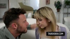 Stunning blonde stepdaughter Demi Hawks gets fucked by stepdad for being a bully
