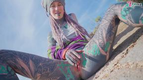 ”OUTDOOR loud ass pumping - hippie hottie gets butt ravaged & covered with cum”