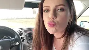 She Loves To Suck Dick In The Car And Eat Cum