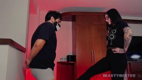 Michelle Masque Ballbusting Because of Her Ex!