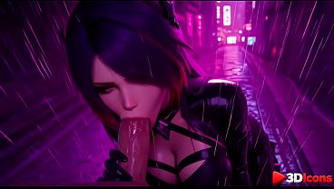 Acheron takes a huge cock up her luscious ass [AI]