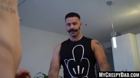 MyCreepyDad.com - Horny twink's raw anal ride on stepdad's cock after a teasing blowj