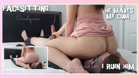 Face sitting he makes me cum I ruin him