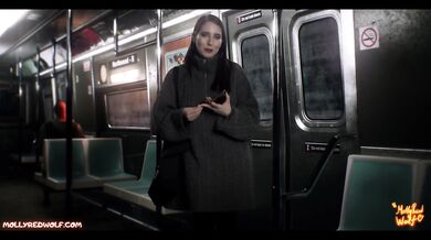 Beautiful stranger sucked me in train - MollyRedWolf