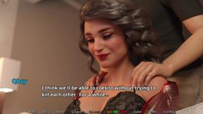 Hot Stepmom's Shoulder Massage with tit touch