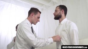 BoyMissionary.com - Jock Mormon's raw drilling after a blowjob from a guy
