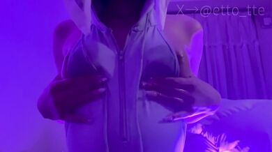 Plump Blonde Nipples Devoured Gleaming with Oil and Cum
