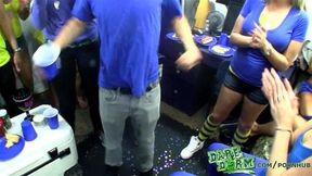 Daredorm Tailgate party with tits and bjs