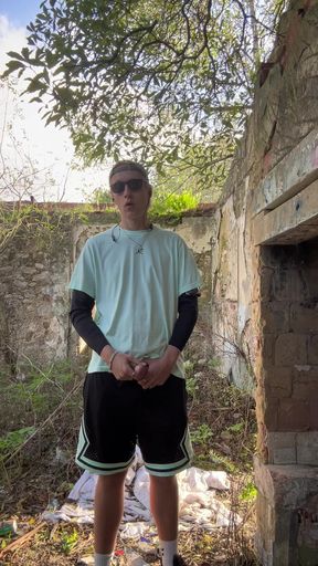 Hiker Bro Shoots Load in Abandoned Building