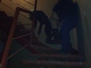 GF fuck Sissy CD outside her apartment (risk pegging)