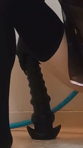 Sissy-Kuroko chinese dress huge dildo   Clip 2