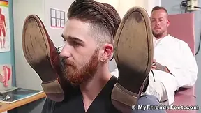 Sean Duran - Hot Doctor Hunk Jerking Off During Feet Licking Worship