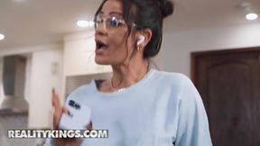 REALITY KINGS - Naughty Violet Gems Shares Her Bf's Cock With Her Busty Stepmom Miss Raquel