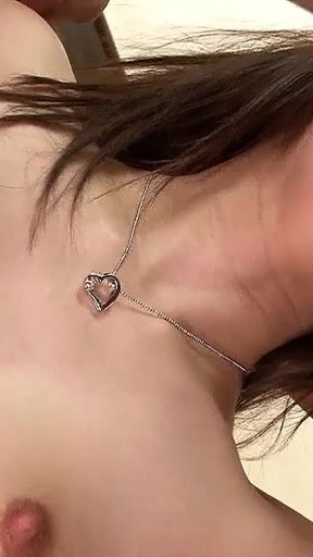 College Asian teen filmed in threesome with stepbrother