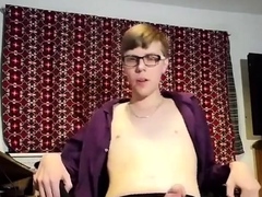 Twink sissy femboy cum