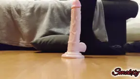 Riding a dildo while I&#039;m locked