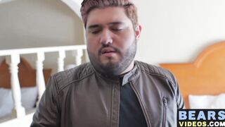 Chubby cub and hairy bear ass fuck in a cheap motel room