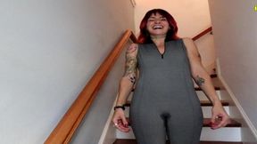 mya locca pissing spandex leotard unitard omorashi