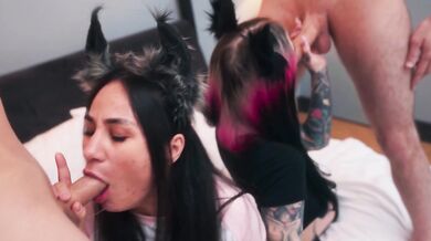 Submissive kitty loves cum in her ass