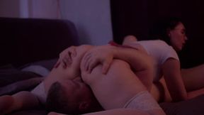 Lewd boy eats his MILF's pussy and gives her an intense female orgasm