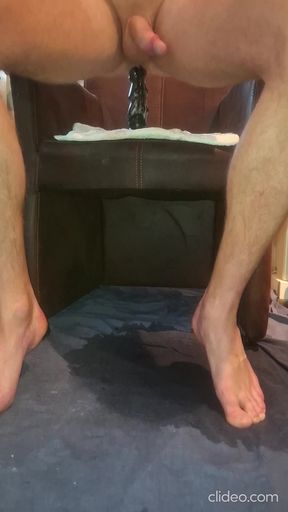 Anal destruction with 4 dildo's extreme pissing orgasms