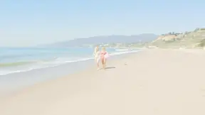 Beach Blonde Lesbians 69 and oral sex