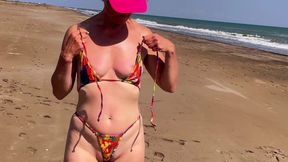 Dominant Woman, Chastity Cage, Beach and Sun