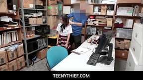 TeenyThief  -  Jasmine Grey get caught stealing and fucked