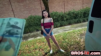 Watch This Hot Brunette Teen Cheat and Get Covered for Cash