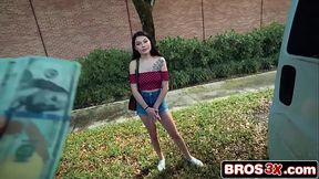 Watch This Hot Brunette Teen Cheat and Get Covered for Cash