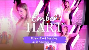Pregnant & Squirting on St Andrews Cross