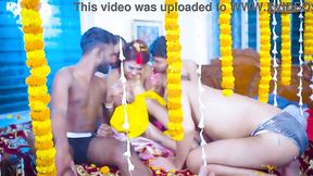 Beautiful Desi wife first time gangbanged by four men - Indian porn