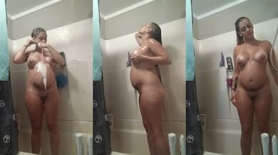 Shower tease from the lonely MILF as expected drips all down