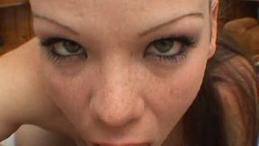 a porn producer praises a young actress for giving a good blowjob.