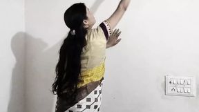 Unzip aunty&#039;s bra and press boobs and