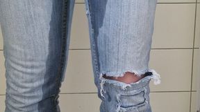 pissing and masturbation in jeans