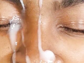 MASSIVE CUM FACIAL ON BLACK TEEN