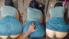 esposa insatisfecha me pone caliente con su minifalda y le termino llenando la cara de leche