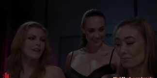 Ella Nova, Christy Love, and Chanel Preston's intense anal lezdom session