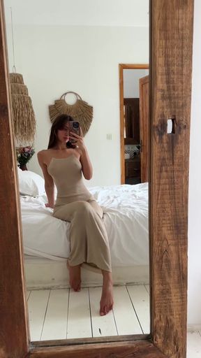Imagine peeling this dress off and finding nothing in the way
