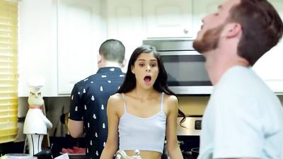 Horny Wife makes Step Daughter Share Cock while Dad Cooks S7:E8