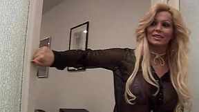 Sexy milf gives a deepthroat and squirts on his cock