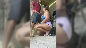 Curvy Latin student pleases an old man, because she has no money for rent.