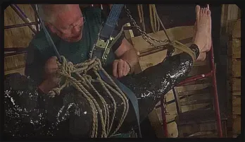 Intense BDSM Handjob Session with Mature Master and Submissive Slave