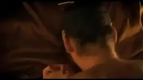 Japanese girl gets it on with her master in a steamy scene from The Concubine.