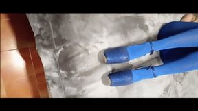 20 minutes Milf blowjob with pigtails, pantyhose, big tits, cum in mouth