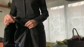 Personal assistant handjob bouncing tits
