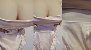 Big tits sissy gets choked on surprise cock